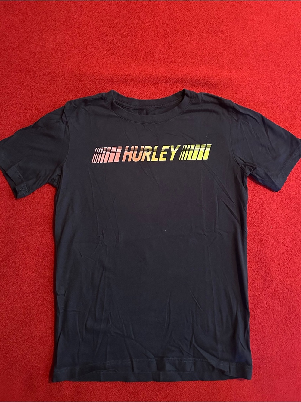 Hurley Navy T-Shirt with Gradient Logo